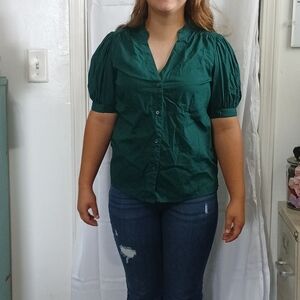 Nine West Dark Green Blouse